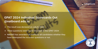GPAT 2024 Individual Scorecards Out @natboard.edu.in; Get Direct Link Here
